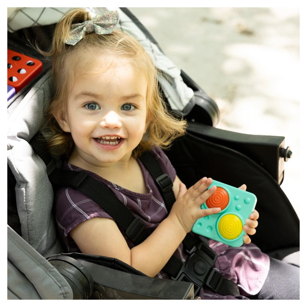 PlayTab Sensoryczne Kwadraty - Zestaw 4 z Kołem Zębatym - Fat Brain Toys