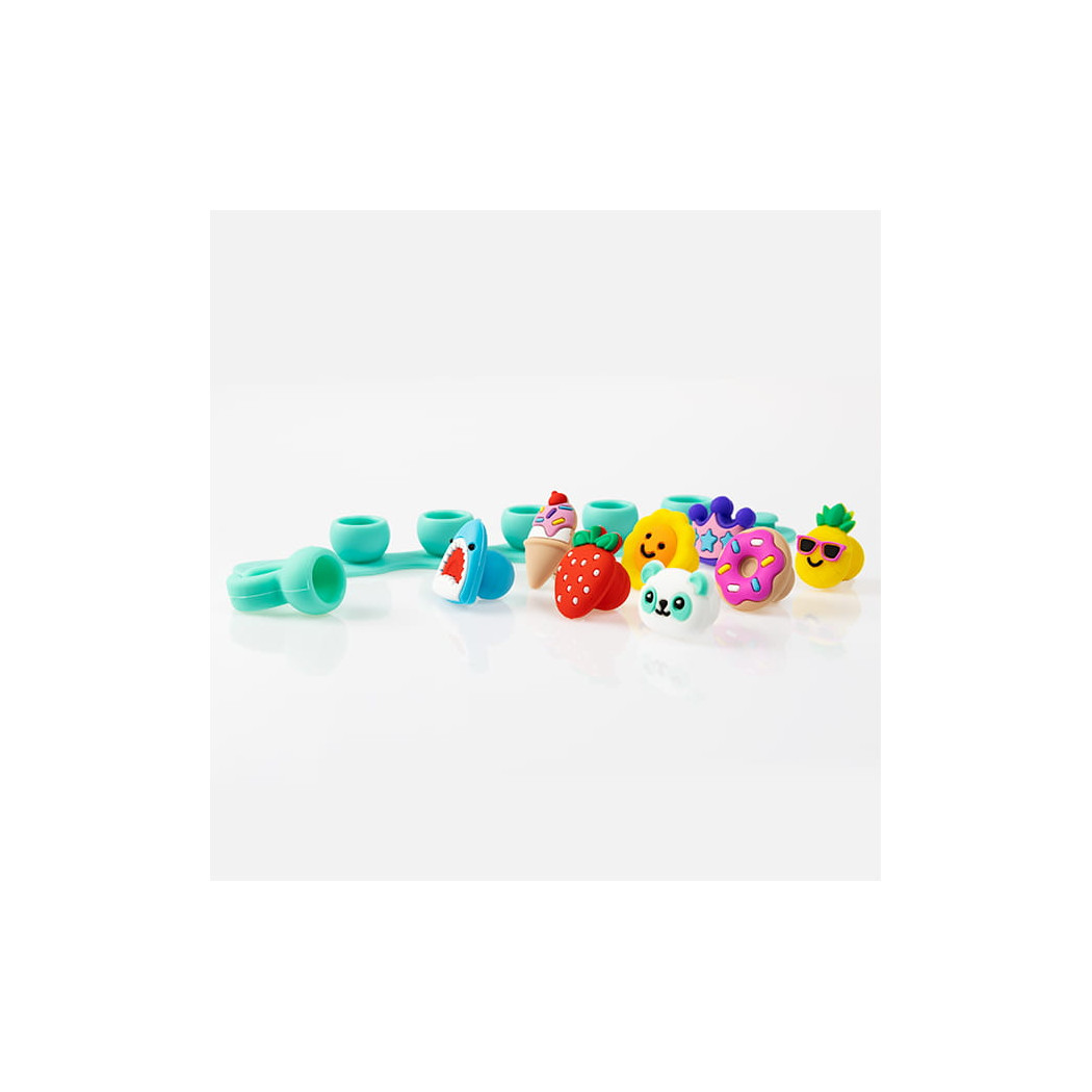 Turkusowa Biżuteria Plip Charms - Bransoletka, Pierścionek i 8 Charmsów - Fat Brain Toys