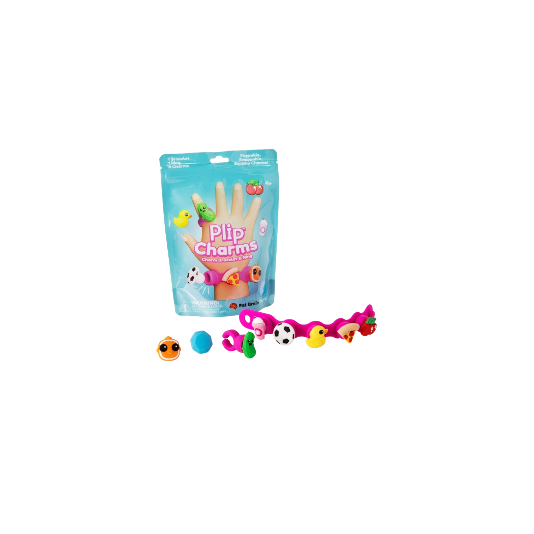 Różowa Biżuteria Plip Charms - Bransoletka, Pierścionek i 8 Charmsów - Fat Brain Toys
