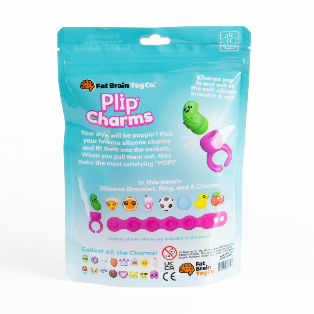 Różowa Biżuteria Plip Charms - Bransoletka, Pierścionek i 8 Charmsów - Fat Brain Toys