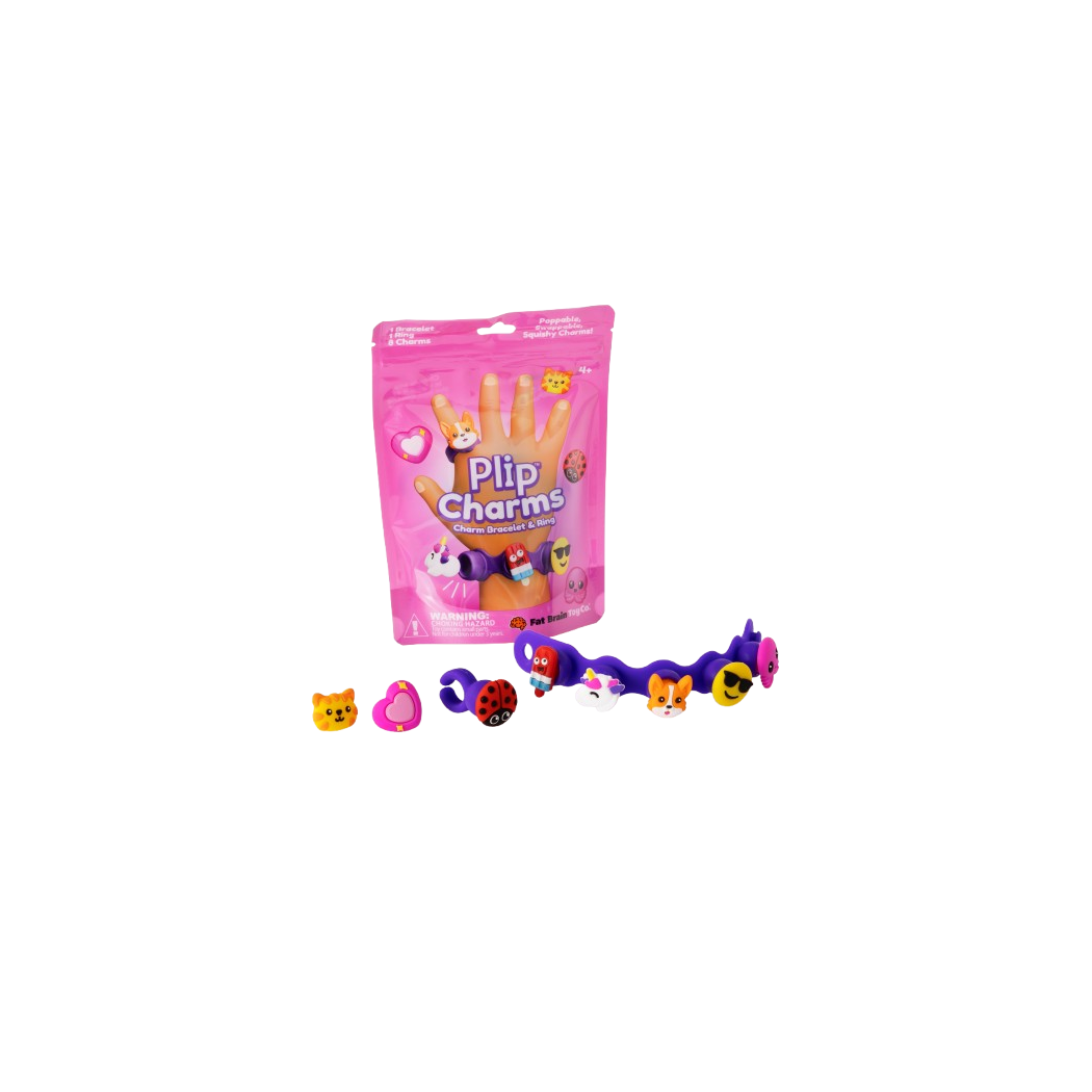 Fioletowa Biżuteria Plip Charms - Bransoletka, Pierścionek i 8 Charmsów - Fat Brain Toys