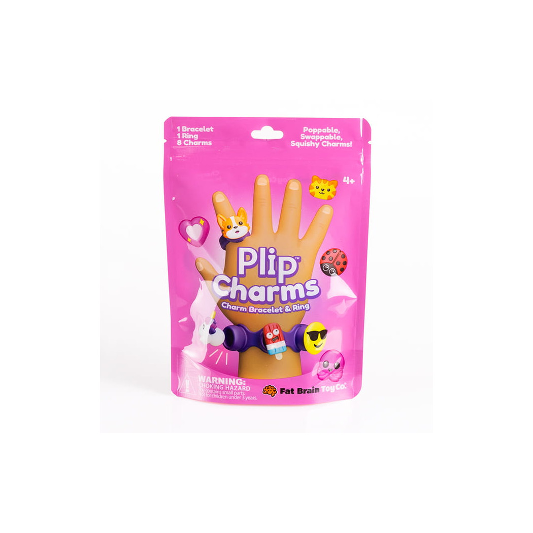 Fioletowa Biżuteria Plip Charms - Bransoletka, Pierścionek i 8 Charmsów - Fat Brain Toys