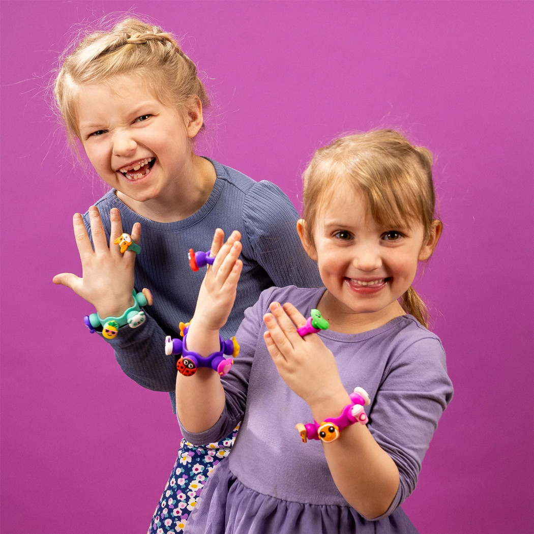 Fioletowa Biżuteria Plip Charms - Bransoletka, Pierścionek i 8 Charmsów - Fat Brain Toys