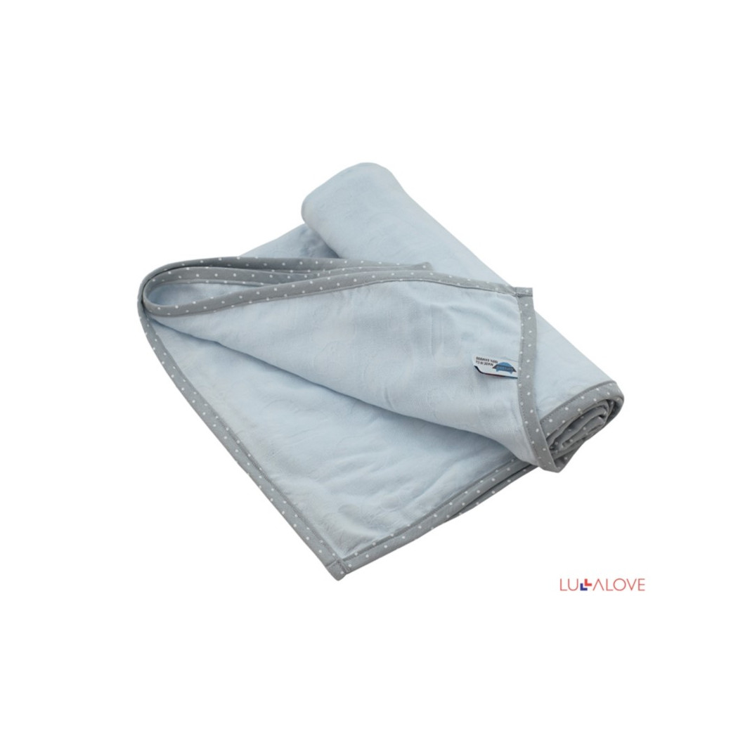 SupeRRO junior blue - otulacz / kocyk bambusowy 110x110cm - LullaLove
