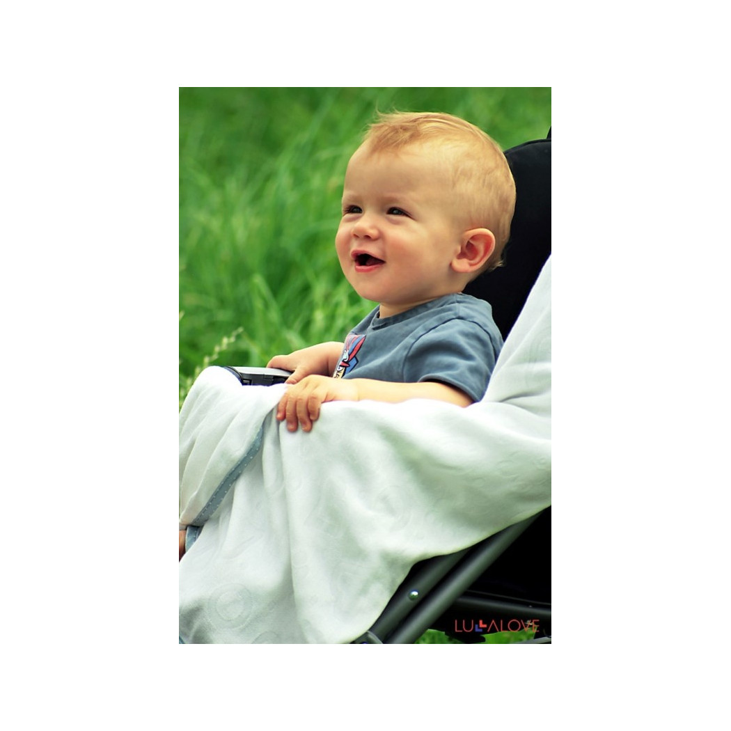 SupeRRO junior blue - otulacz / kocyk bambusowy 110x110cm - LullaLove