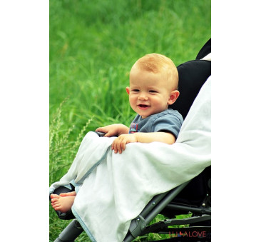 SupeRRO junior blue - otulacz / kocyk bambusowy 110x110cm - LullaLove