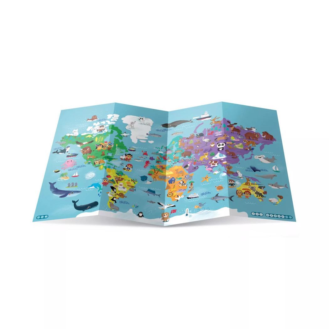 Interaktywna Mówiąca Mapa Świata dla Dzieci - Czytaj z Albikiem - Albi