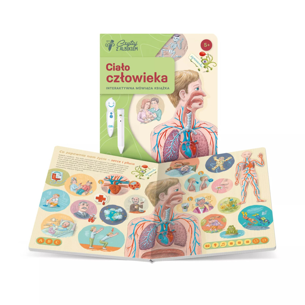 Zestaw Ciało Człowieka - Mówiące Pióro z Książką - Czytaj z Albikiem - Albi