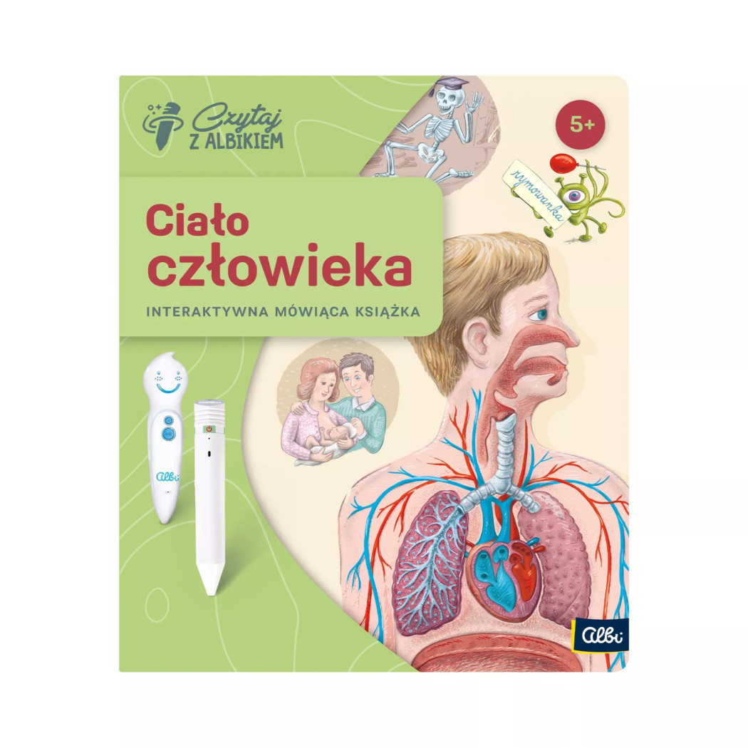 Zestaw Ciało Człowieka - Mówiące Pióro z Książką - Czytaj z Albikiem - Albi