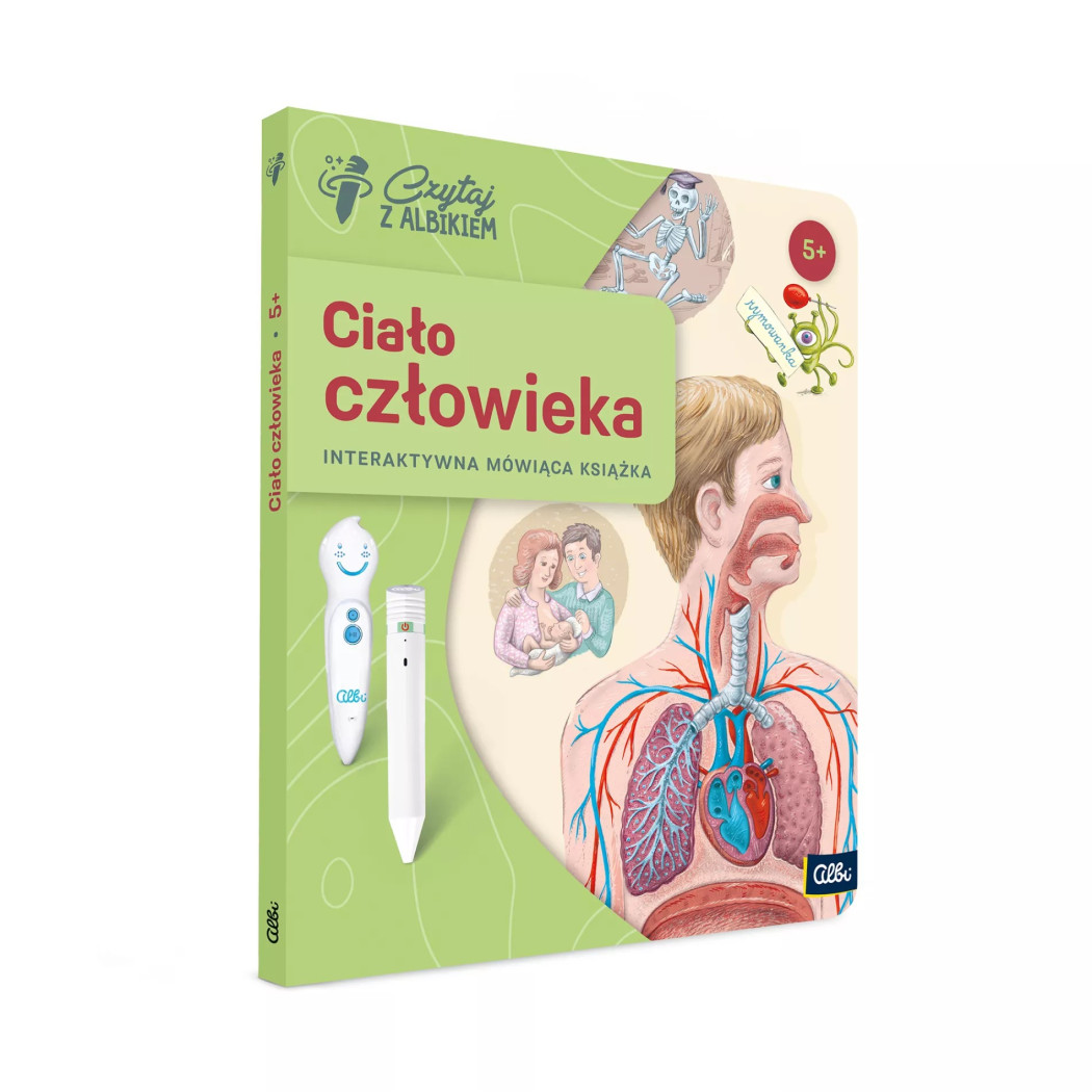 Zestaw Ciało Człowieka - Mówiące Pióro z Książką - Czytaj z Albikiem - Albi