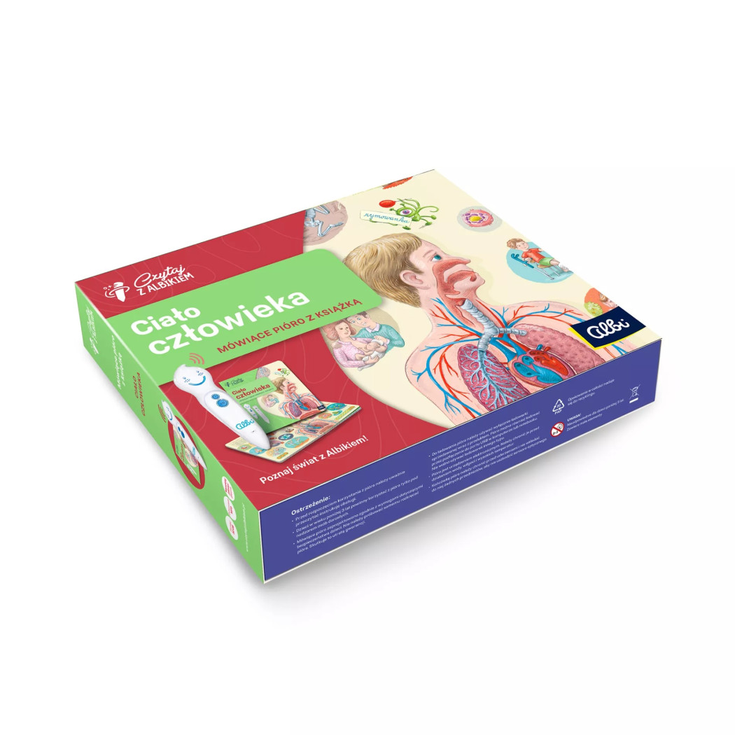Zestaw Ciało Człowieka - Mówiące Pióro z Książką - Czytaj z Albikiem - Albi