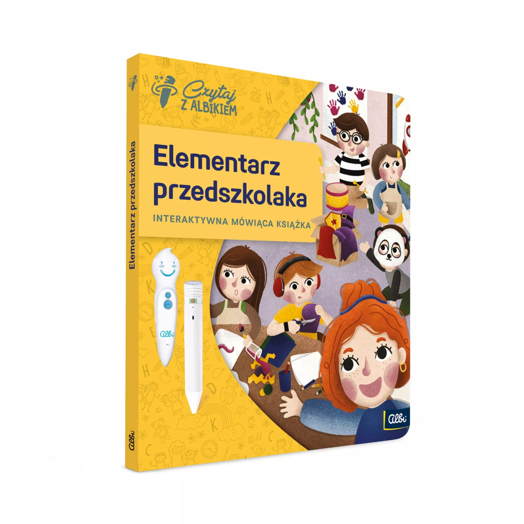 Zestaw Elementarz Przedszkolaka - Mówiące Pióro z Książką - Czytaj z Albikiem - Albi