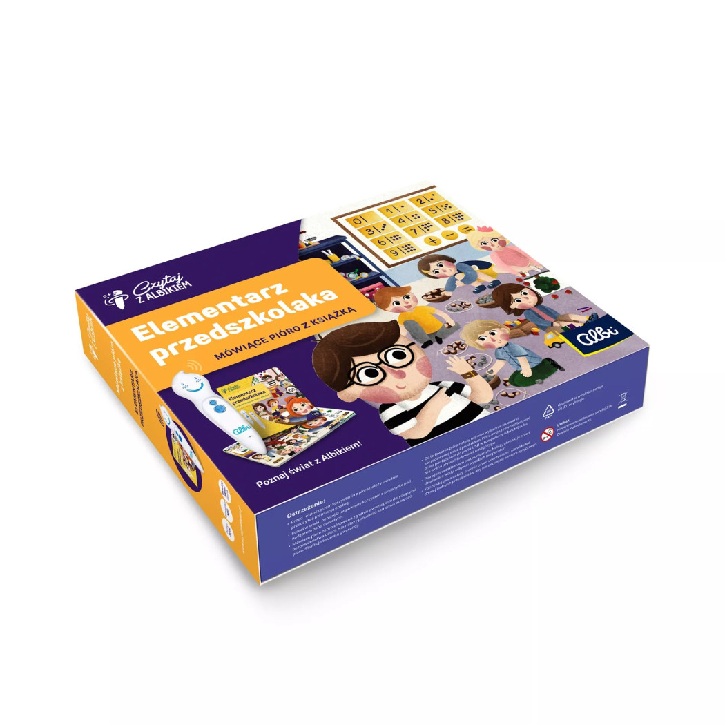 Zestaw Elementarz Przedszkolaka - Mówiące Pióro z Książką - Czytaj z Albikiem - Albi