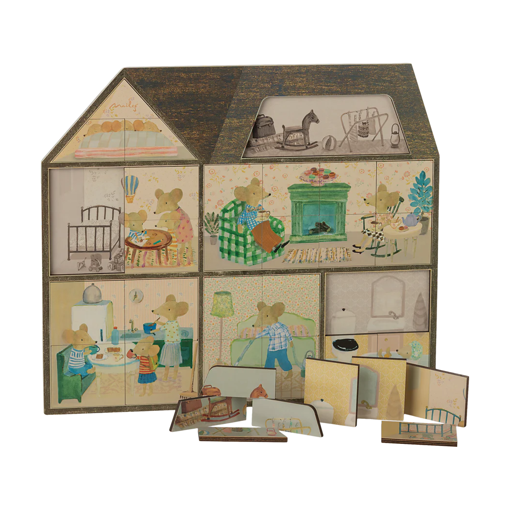 Drewniana Układanka/Puzzle Farmhouse 31 elementów - Maileg