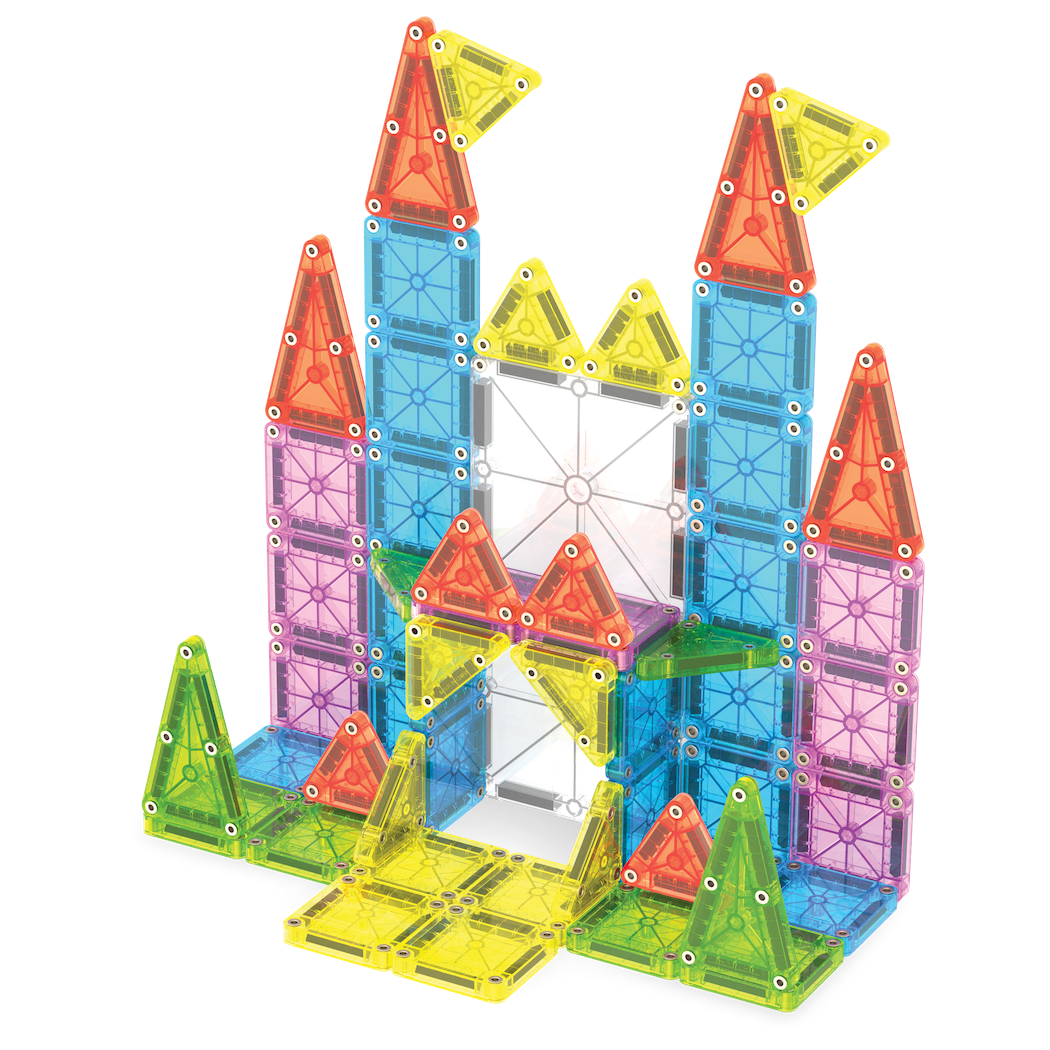microMAGS XL 55 - Podróżne Klocki Magnetyczne 55 elementów - Magna-Tiles