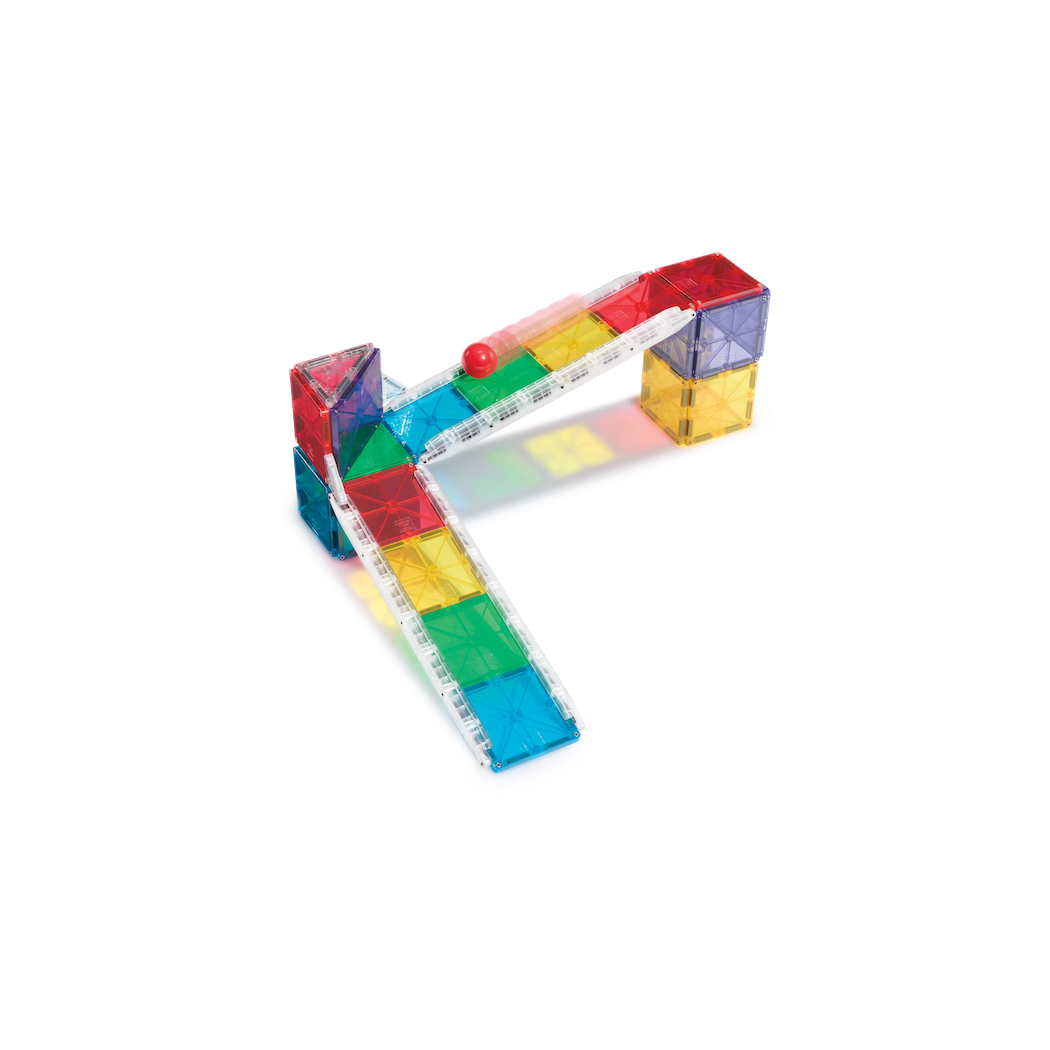 Rail Racers - Kulodrom - Magnetyczny Tor Kulkowy - Klocki Magnetyczne 33 elementy - Magna-Tiles