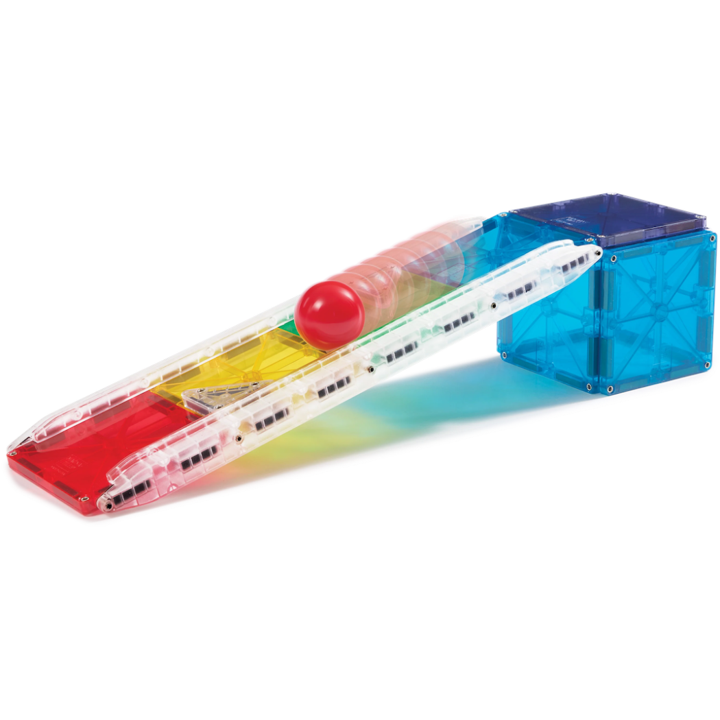 Rail Racers - Kulodrom - Magnetyczny Tor Kulkowy - Klocki Magnetyczne 33 elementy - Magna-Tiles