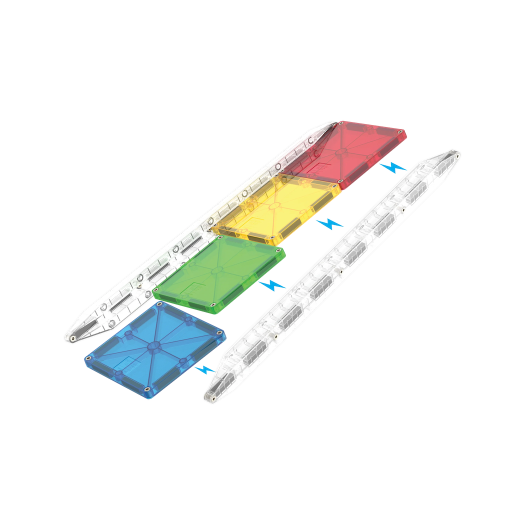 Rail Racers - Kulodrom - Magnetyczny Tor Kulkowy - Klocki Magnetyczne 33 elementy - Magna-Tiles