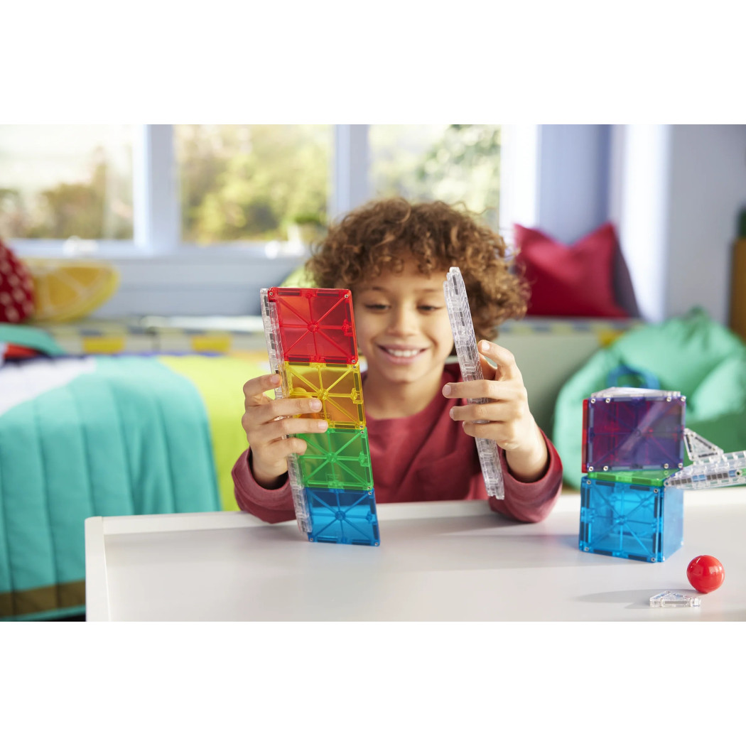 Rail Racers - Kulodrom - Magnetyczny Tor Kulkowy - Klocki Magnetyczne 33 elementy - Magna-Tiles