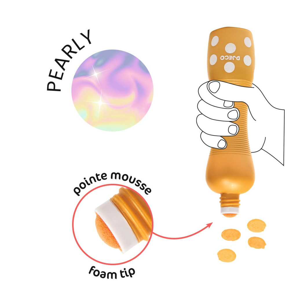 Perłowe Markery Stempelkowe Dla Maluchów - 4 kolory - Djeco