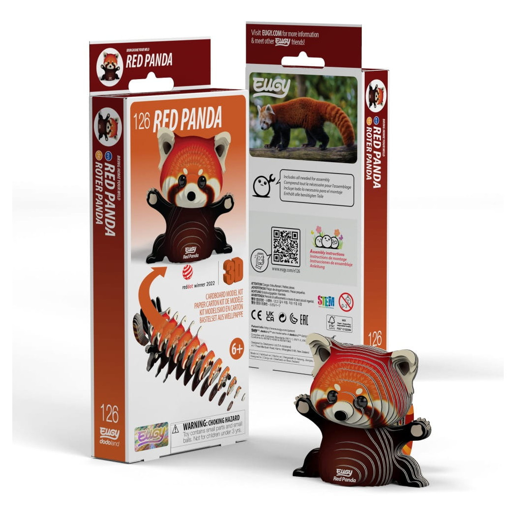 Czerwona Panda - Eko Układanka 3D - Eugy