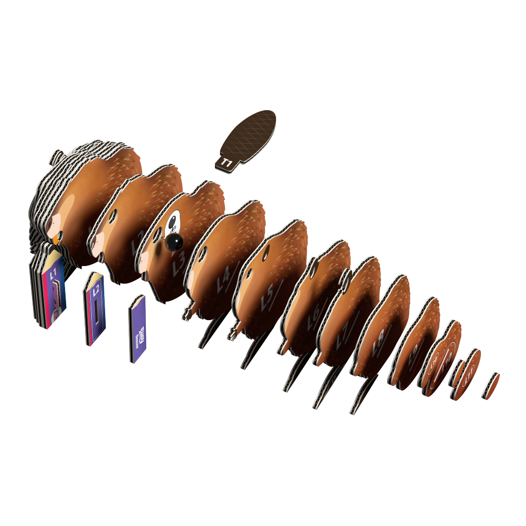 Bóbr - Eko Układanka 3D - Eugy