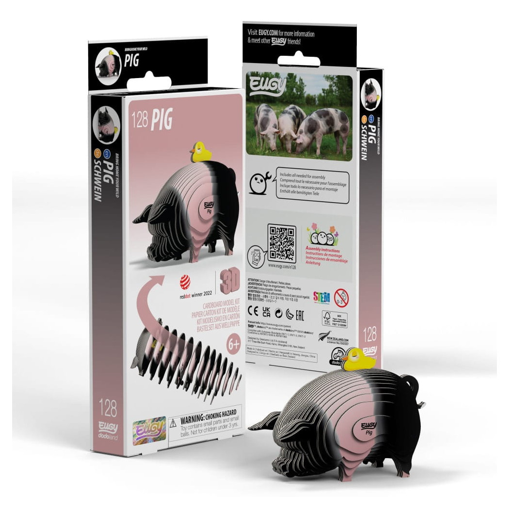 Świnka - Eko Układanka 3D - Eugy