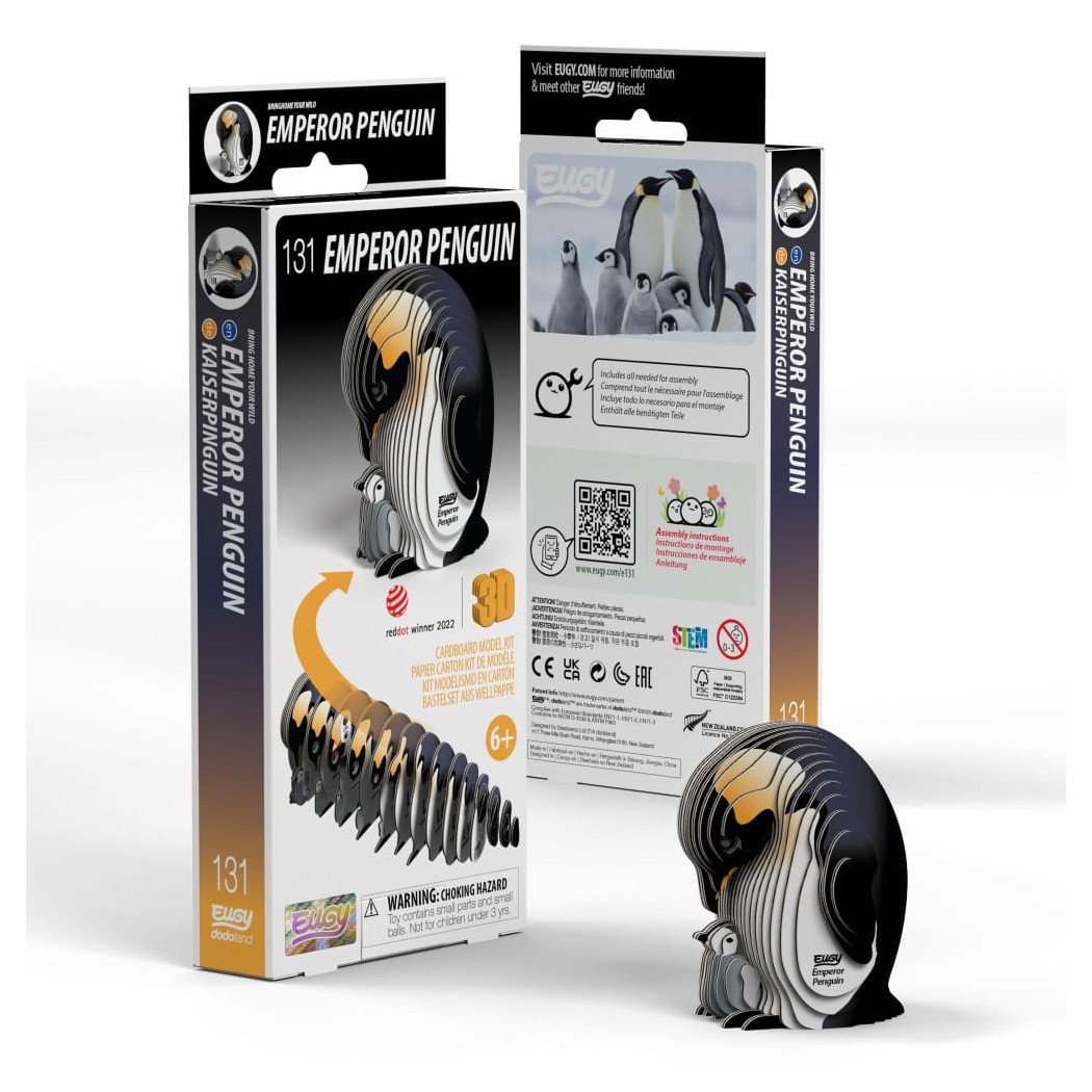 Pingwin Cesarski - Eko Układanka 3D - Eugy