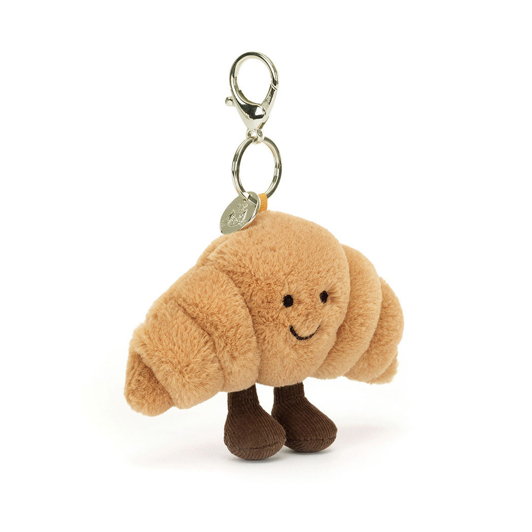 Breloczek Wesoły Croissant - Pluszowa Zabawka 16 cm - Maskotka Przytulanka Brelok - JellyCat