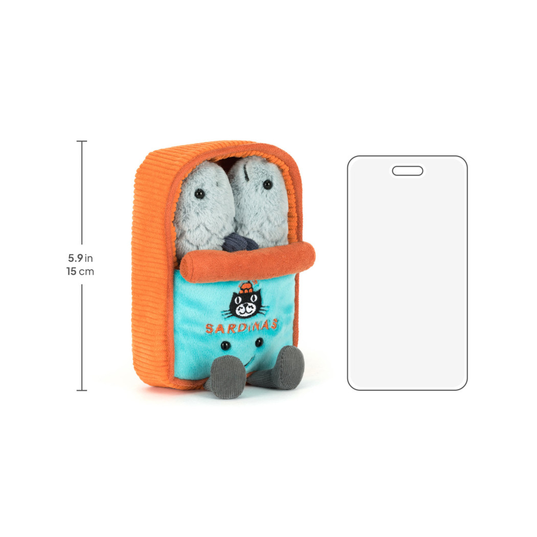 Zabawna Puszka Sardynek 17 cm - Maskotka Przytulanka - JellyCat