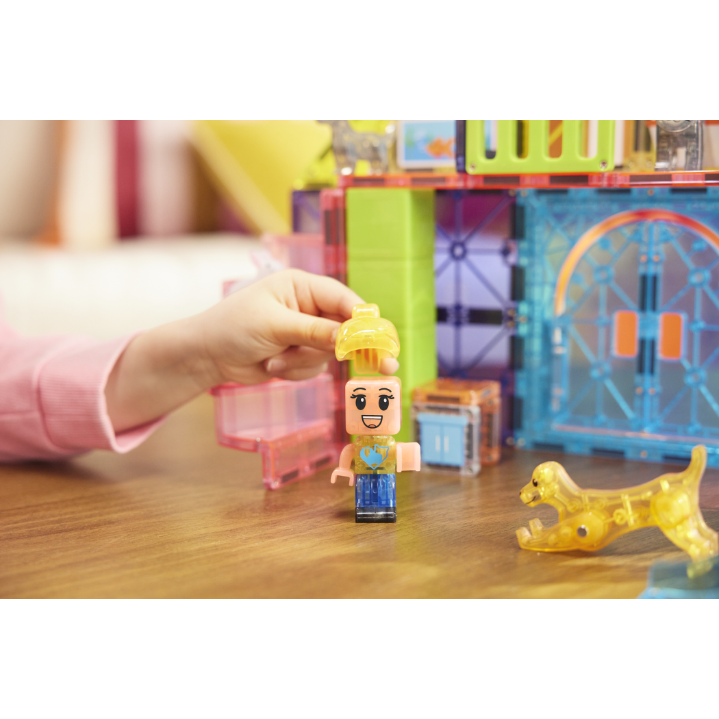 PROMOCJA Plac Zabaw dla Zwierząt - Pet Playhouse - Klocki Magnetyczne 50 elementów - Magna-Tiles