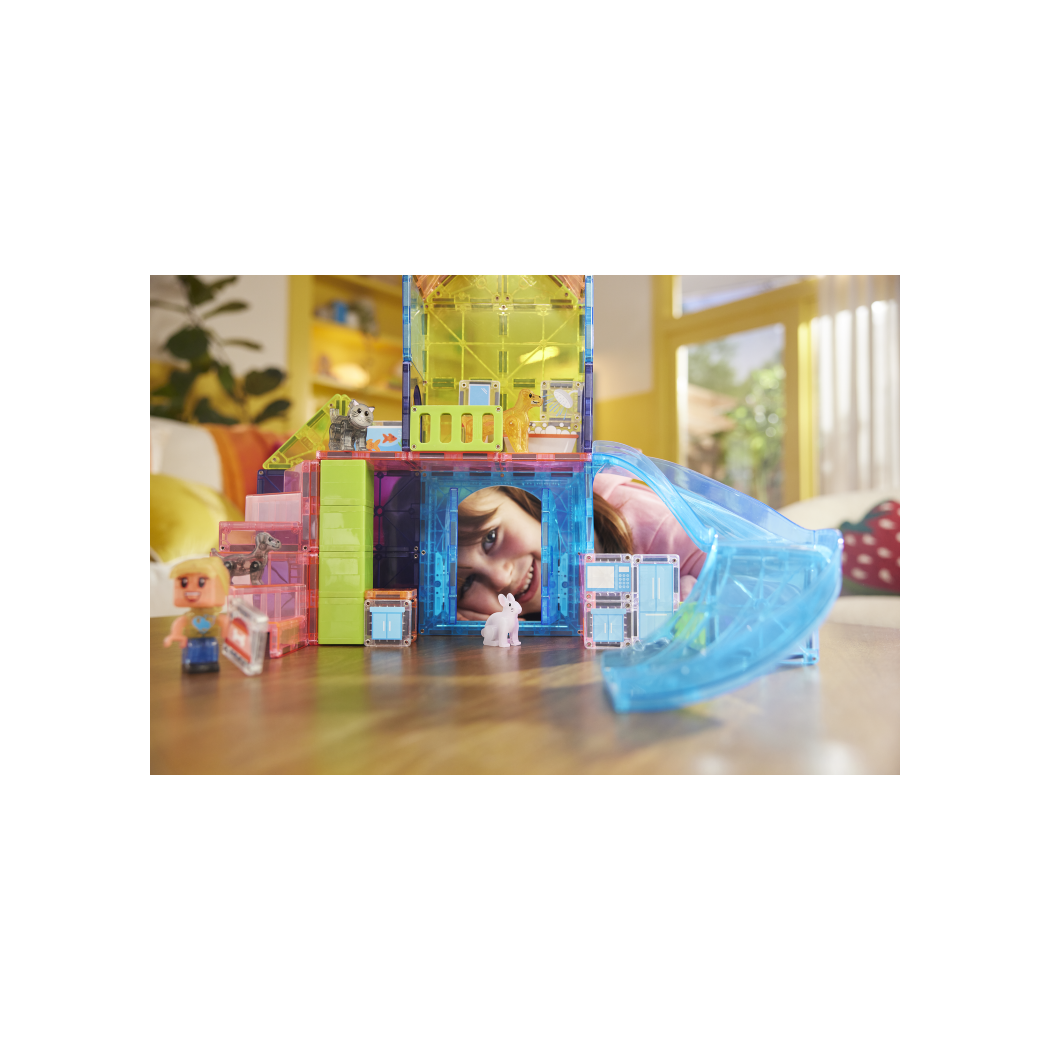 PROMOCJA Plac Zabaw dla Zwierząt - Pet Playhouse - Klocki Magnetyczne 50 elementów - Magna-Tiles