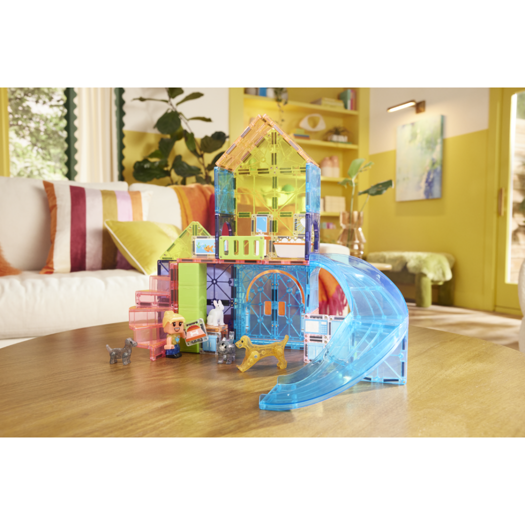 PROMOCJA Plac Zabaw dla Zwierząt - Pet Playhouse - Klocki Magnetyczne 50 elementów - Magna-Tiles