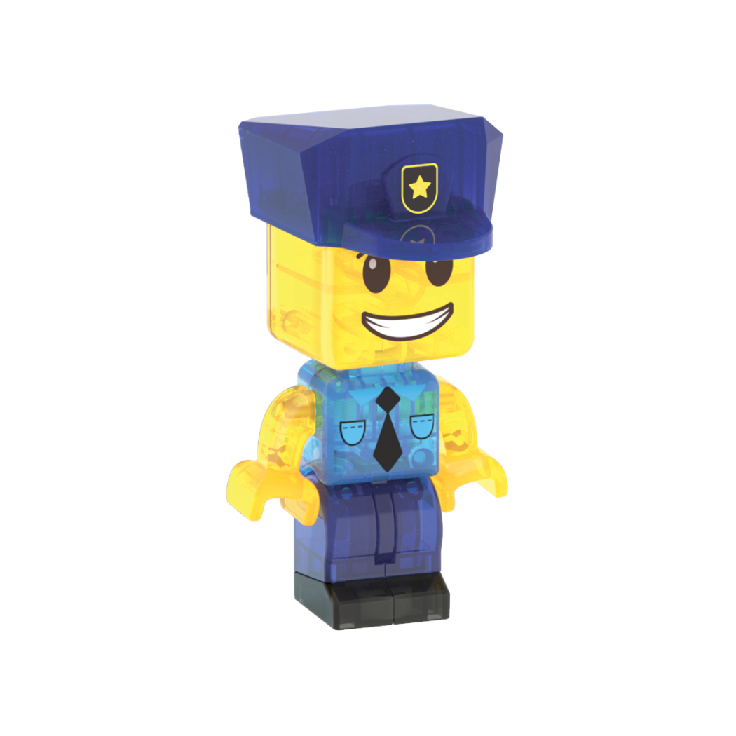 Posterunek Policji - Police Station - Klocki Magnetyczne 35 elementów - Magna-Tiles