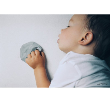 SupeRRO baby hevea biały/ecru - śliniak z kauczukowym gryzakiem - LullaLove