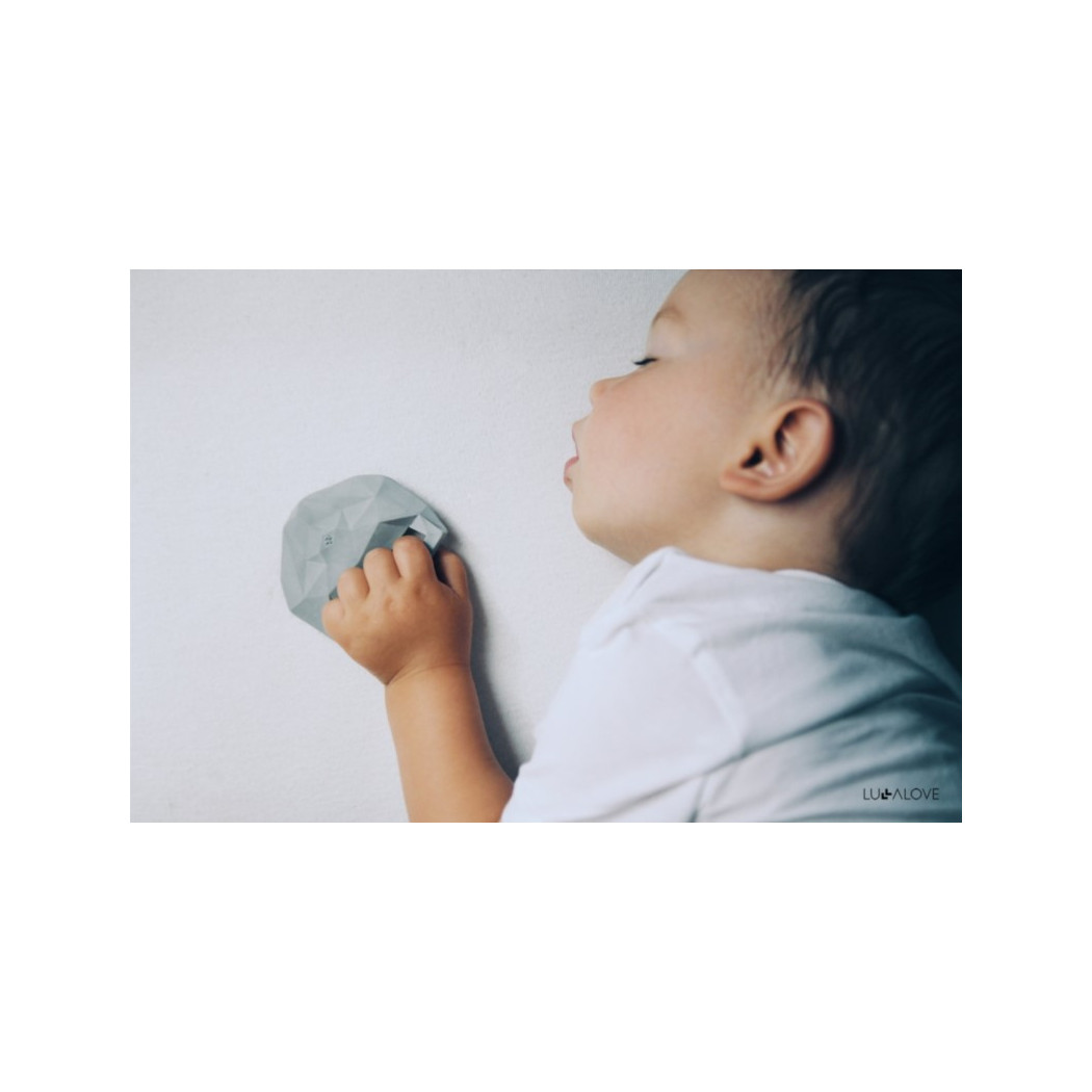 SupeRRO baby hevea biały/ecru - śliniak z kauczukowym gryzakiem - LullaLove