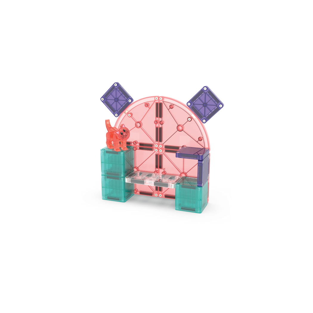 Drapak dla Kota Koci Domek - Cat Tree - Klocki Magnetyczne 13 elementów - Magna-Tiles