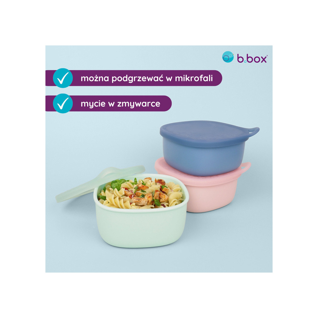 Berry - Różowy Silikonowy Pojemnik z Pokrywką do Lunchboxa - B.BOX