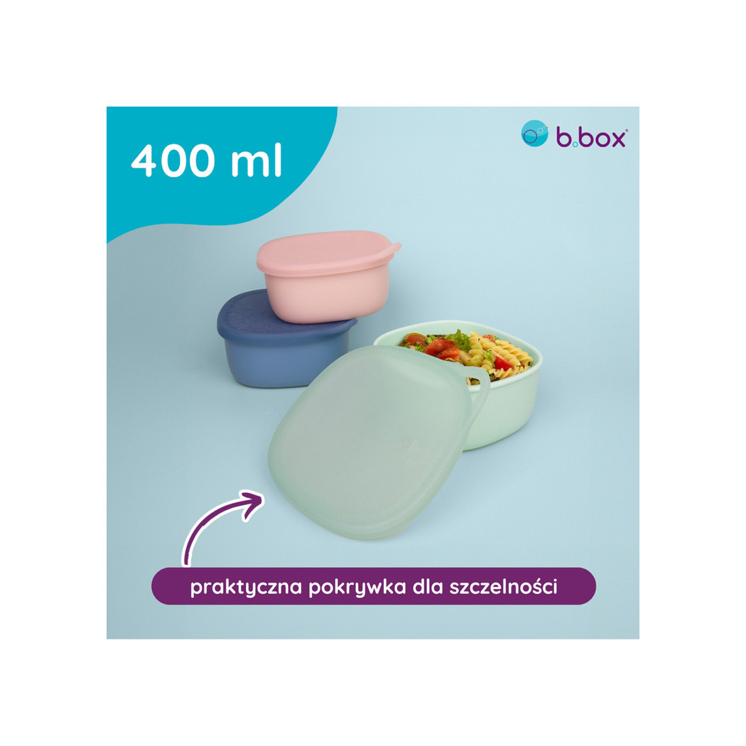 Berry - Różowy Silikonowy Pojemnik z Pokrywką do Lunchboxa - B.BOX