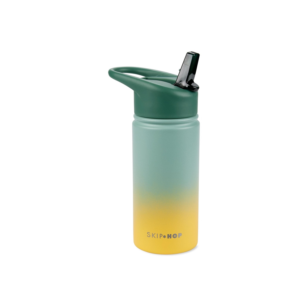 PROMOCJA Zieleń Ombre - Stalowa Butelka Termiczna - Bidon z Ustnikiem - 450 ml - Wander - Skip Hop