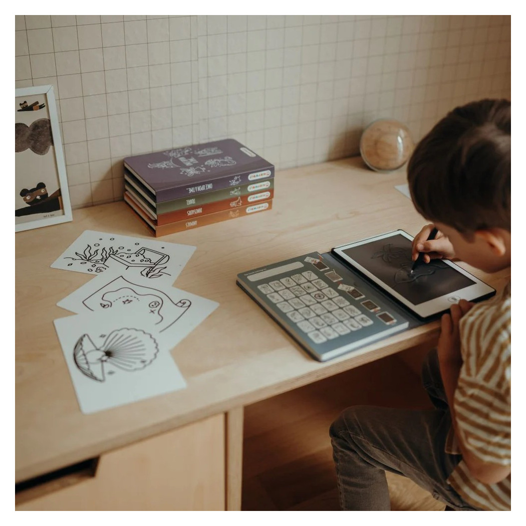 Kraina Baśni - Tablet do Nauki Rysowania dla Dzieci - Mini Tablet Rysunkowy - Once Upon a Time - KIDYWOLF