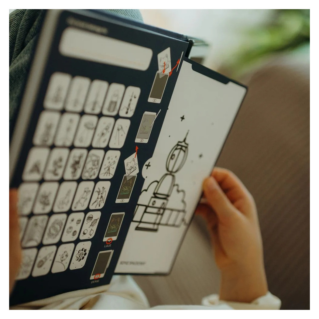 Kosmos - Tablet do Nauki Rysowania dla Dzieci - Mini Tablet Rysunkowy - Galaxy - KIDYWOLF