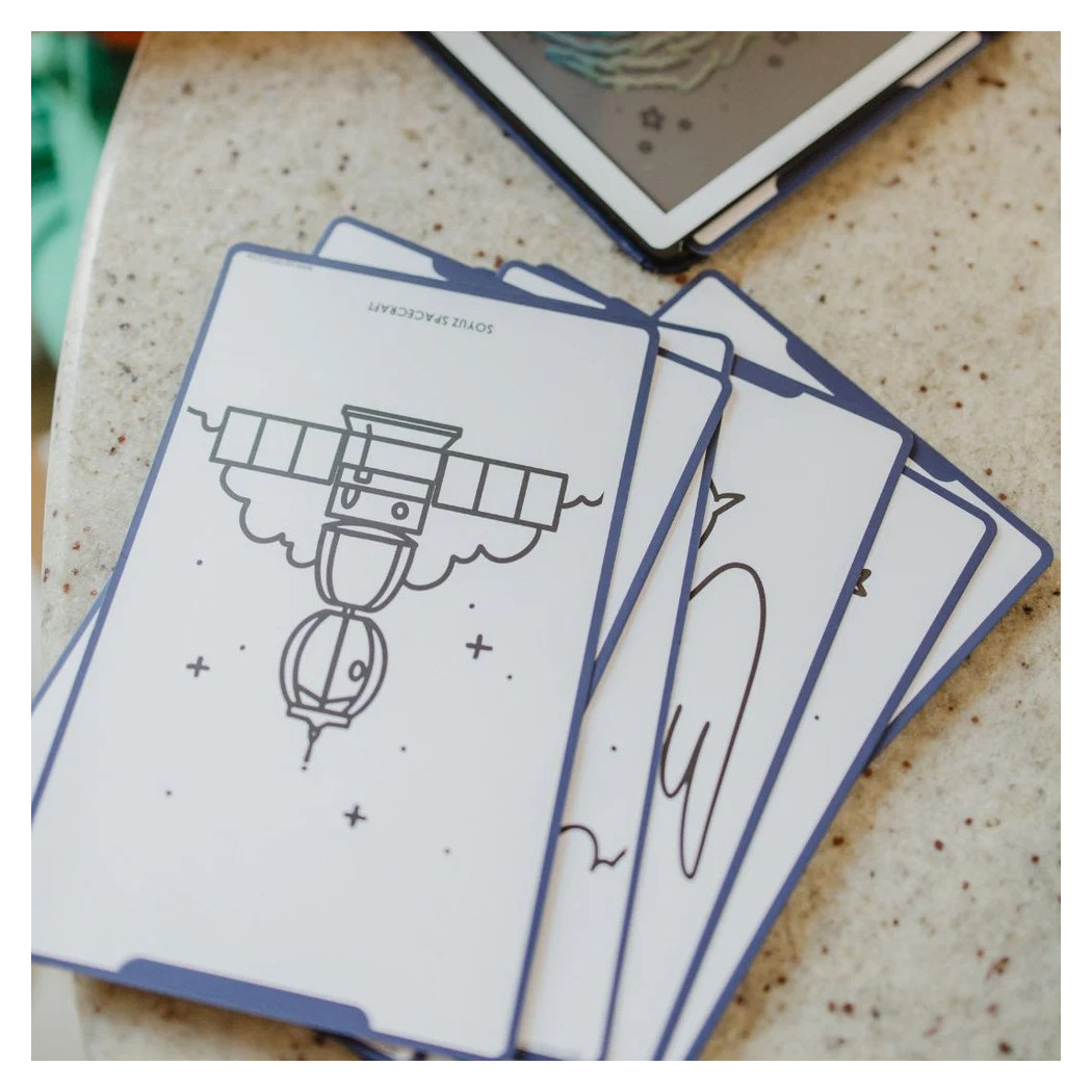 Kosmos - Tablet do Nauki Rysowania dla Dzieci - Mini Tablet Rysunkowy - Galaxy - KIDYWOLF