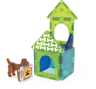 Domek dla Psa - Dog House - Klocki Magnetyczne 13 elementów - Magna-Tiles