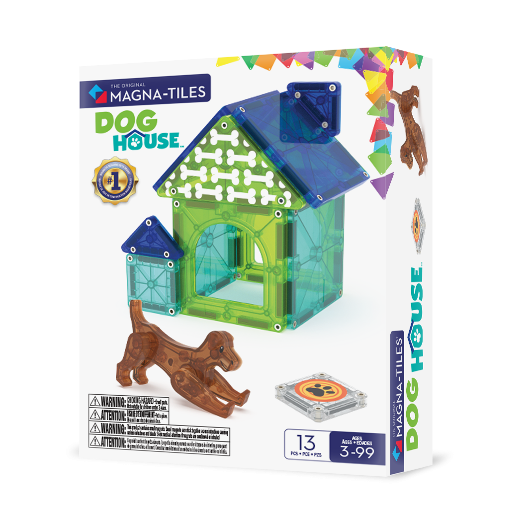 Domek dla Psa - Dog House - Klocki Magnetyczne 13 elementów - Magna-Tiles