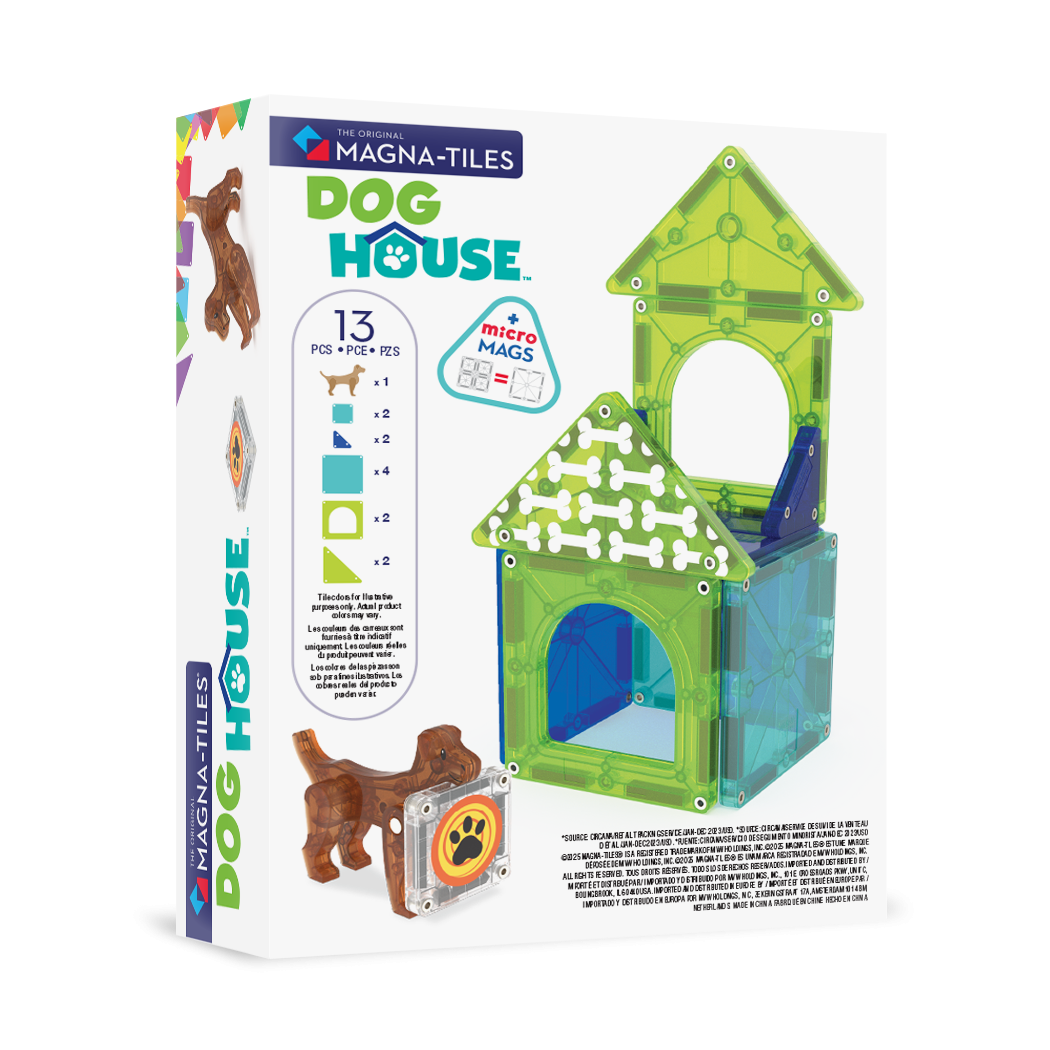 Domek dla Psa - Dog House - Klocki Magnetyczne 13 elementów - Magna-Tiles