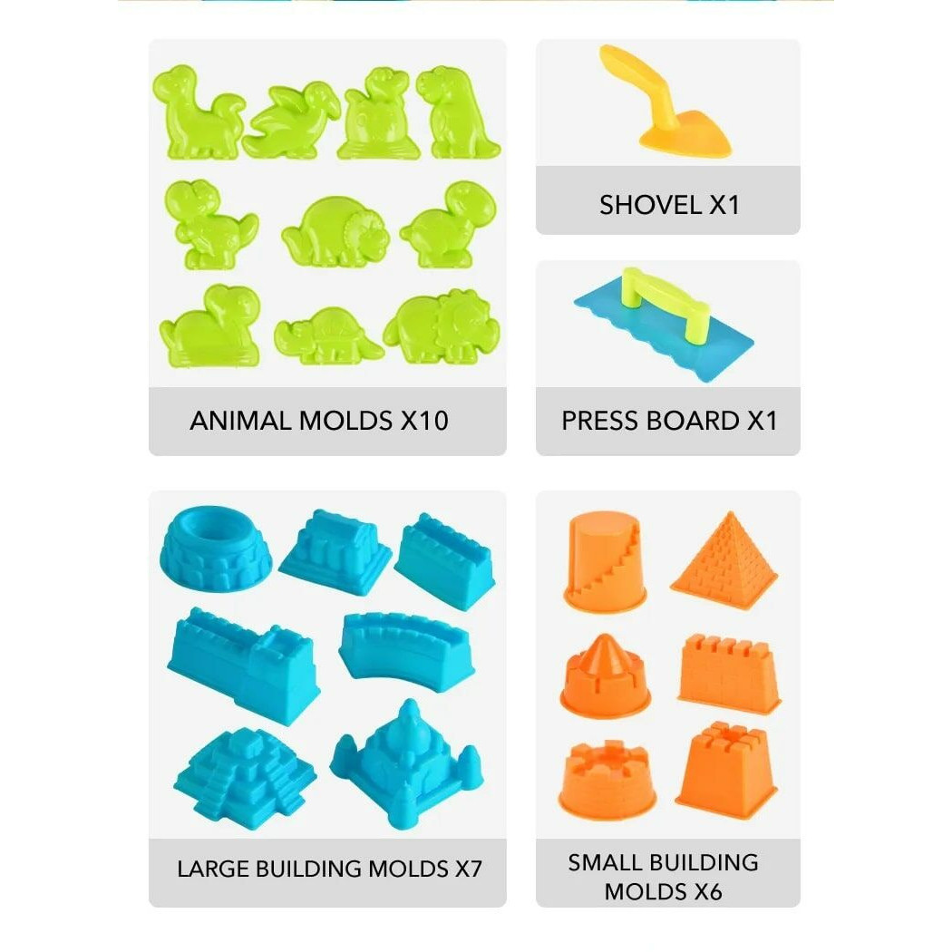 Magiczny Piasek - 25 Akcesoriów do Kreatywnej Zabawy - Mideer
