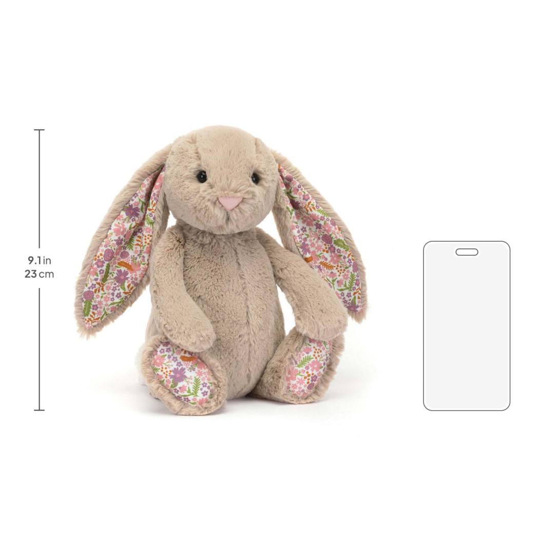 Beżowy Królik Kwiatowe Uszy i Stópki - Petal 31 cm - Maskotka Przytulanka - JellyCat