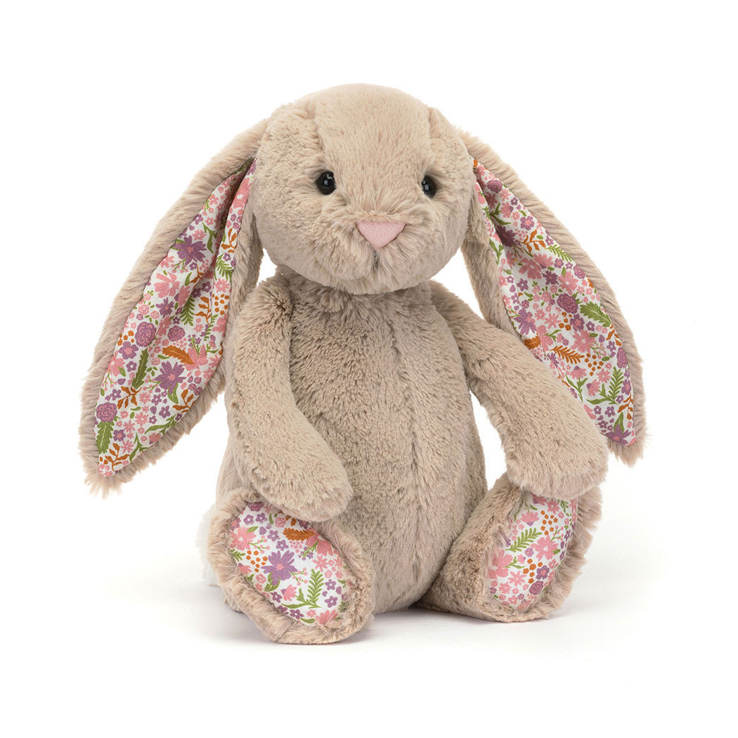 Beżowy Królik Kwiatowe Uszy i Stópki - Petal 31 cm - Maskotka Przytulanka - JellyCat