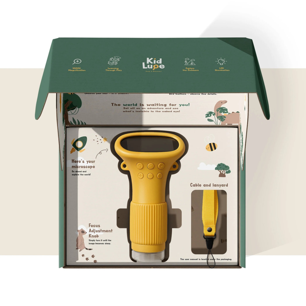 Pastelowo Różowy Mikroskop Dziecięcy - Zabawka Edukacyjna - KidLupe